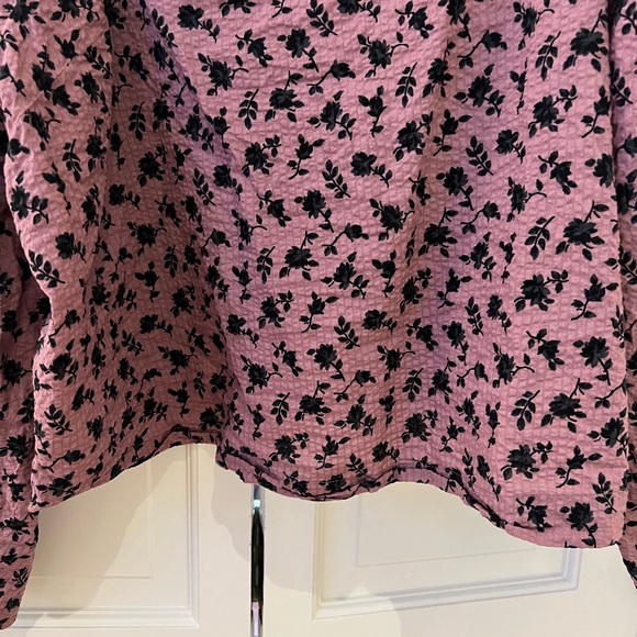 Madewell Women’s Cropped Top Purple Floral 100% Cotton Size XXL - Picture 10 of 12